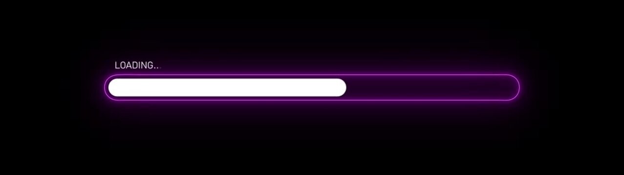 Abstract Loading icon animation. Loading bar and percentage Futuristic progress loading bar 0-100 percent animation. loading animation. Waiting Spinning. Motion graphics of loading concept