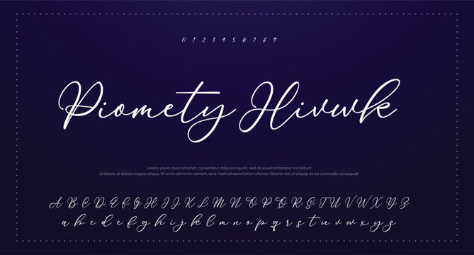 signature Font Calligraphy Logotype Script Brush Font Type Font lettering handwritten 