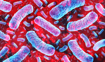 Listeria infection outbreak and Infection as a foodborne bacterial illness medical concept as a group of dangerous bacteria causing sickness as a health care symbol for microscopic pathogenic.