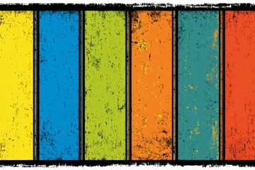 Grunge Style Colorful Background with Stripes and Textured Finish