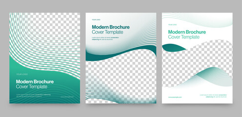 Fototapeta premium Corporate Brochure Cover Template & Front Page Layout for Annual Report & Company Profile Designs