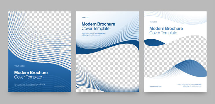 Corporate Brochure Cover Template & Front Page Layout for Annual Report & Company Profile Designs