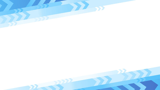 右上がりの青い矢印のストライプのフレーム