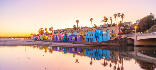 Cityscape of Capitola town, cityscape of   Santa Cruz County in California,
