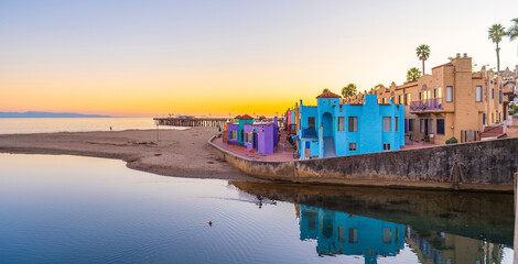 Cityscape of Capitola town, cityscape of   Santa Cruz County in California,
