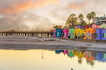 Cityscape of Capitola town, cityscape of   Santa Cruz County in California,