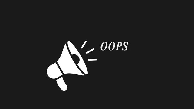 Oops Megaphone Mistake Error Announcement