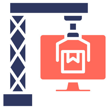 Digital Manufacturing glyph color icon