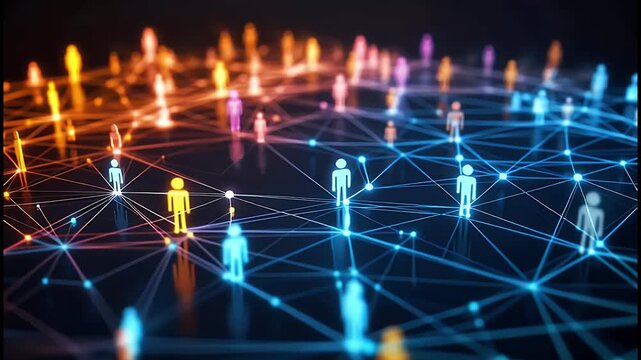 Network connections people social media.