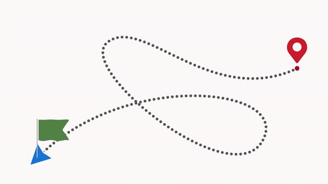 Journey Path Location Pin Animation