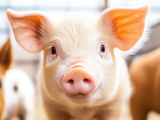 Naklejka premium Farm animals, diverse species and their care