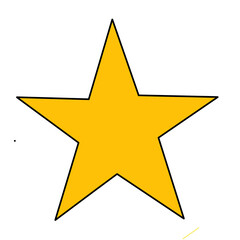 Obraz premium Yellow star icon