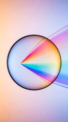 Prism Refracting Light into Rainbow Colors.