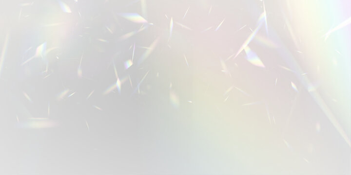 Neon rainbow glass prism refracts crystal diamond light with glitter. PNG vector lens captures glare, sparkle, and flare effect across bright surfaces. Reflections amplify vibrant holographic magic.