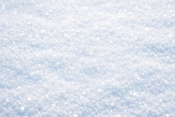 Fototapeta premium Sparkling White Snow Texture Background with Selective Focus and Copy Space.