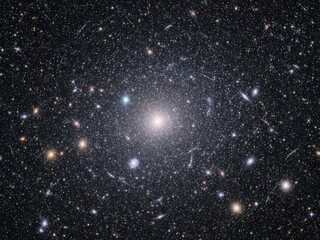 Obraz premium A stunning astronomical image of a galaxy cluster in deep space