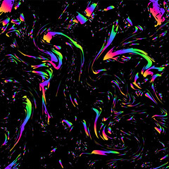 Oil Slick Iridescent Flow Seamless pattern