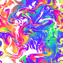Acid Summer Splash Seamless pattern