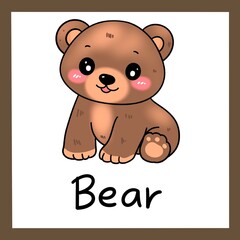 FLASHCARDS,animal, cartoon, cute, illustration, art