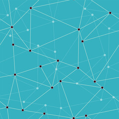 Cyan Digital Plexus Network Seamless pattern