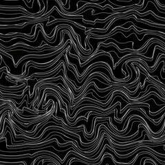 Abstract Monochrome Liquid Flow Seamless pattern