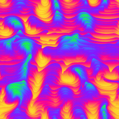 Vibrant Rainbow Topographic Seamless pattern