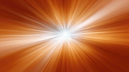 Obraz premium Abstract radial burst of orange and white light emanating from the center, creating a vibrant and dynamic background for creative projects and designs.