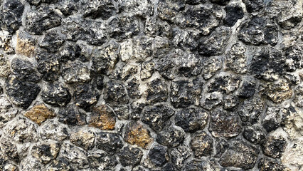 石積み外壁テクスチャ背景 風化した石材のディテール