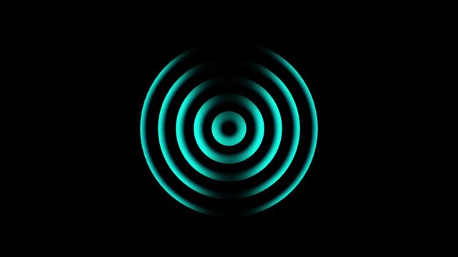 Radio wave station signal animated. Radio waves signal animation. Icon Technology Animation .circular radiating shameless looping animation.4k video