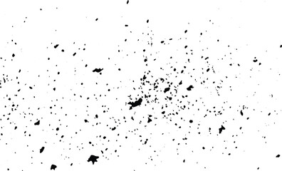 Obraz premium This image shows a scattering of black particles creating a grungy effect on a pristine white surface