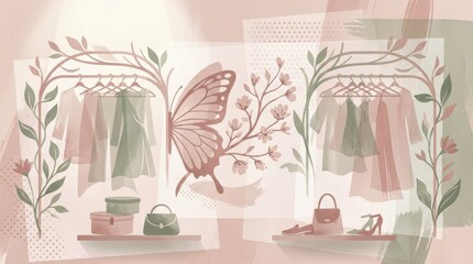 Easter Retail and Seasonal Shopping Concept Illustration