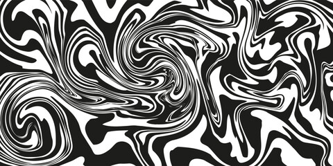 Obraz premium Set of abstract black marble or epoxy textures on a white background. Prints with Graphic Stylish Liquid Ink Stains.