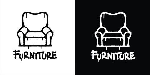 Graffiti Chair logo vector design