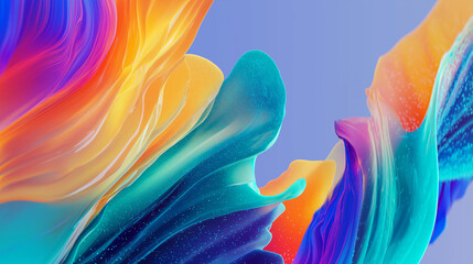 Colorful liquid abstract waves