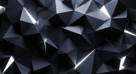 Abstract Brutalist Geometric Triangle Pattern in Dark Charcoal and White