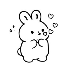 Fototapeta premium Cute Bunny Love 