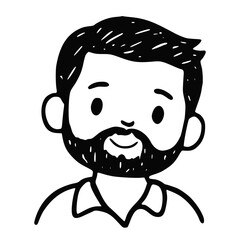 Obraz premium Avatar Handdrawn Line Art Illustration