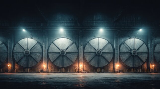 mothballed industrial plant atmospheric gloomy image
