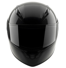 black Motorcycle helmet on isolated background.