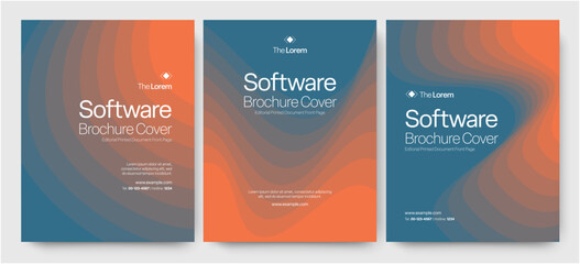 Brochure Cover Template for Modern Minimalist Corporate Annual Report & Company Profile Front Pages