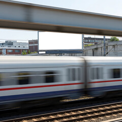 Fototapeta premium High Speed Train Motion Blur Railway Transport Germany