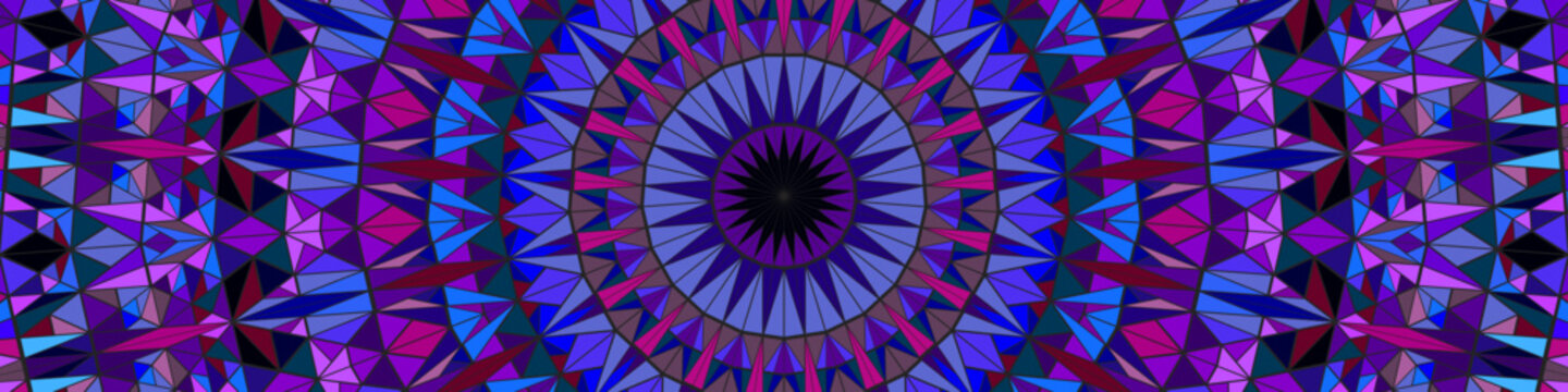 Geometric polygonal dynamic triangle mosaic pattern background - multicolored circular abstract vector design from triangles