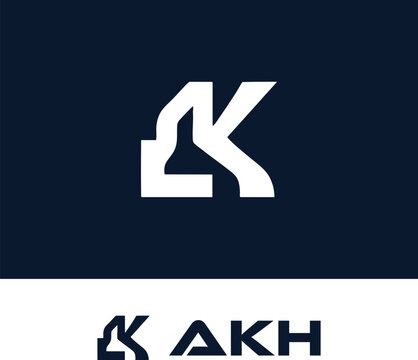 Abstract geometric letter mark icon in minimal modern style