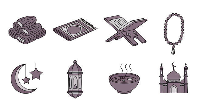 Ic&ocirc;nes Lin&eacute;aires Duoton Adoration Rehal Iftar