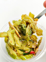 Healthy Indonesian Stir Fried Bitter Melon Dish