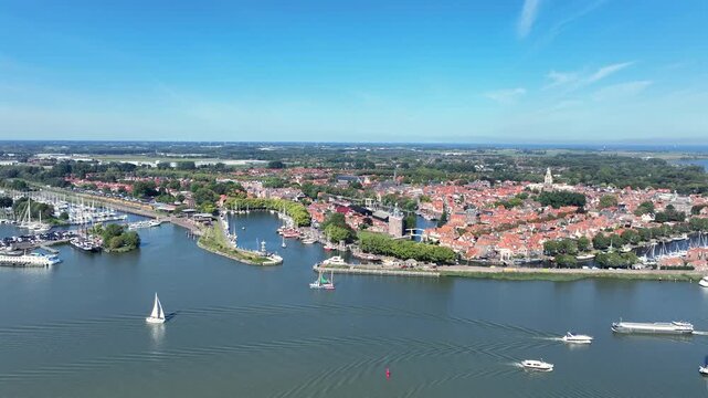 Historic city by a large inland lake