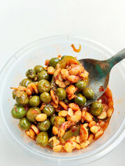 Savory Indonesian Oncom with Small Green Berries