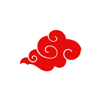 Traditional Red Cloud Icon