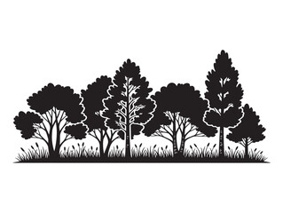 Obraz premium Elegant forest line art for contemporary projects