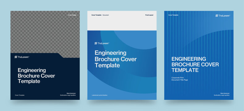 Colorful Bold Brochure Cover Template for Modern Engineering, Construction & Heavy Industry Reports